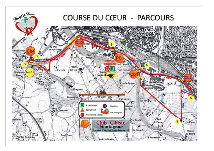 Carte parcours de la course 2022